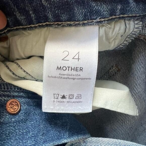 Mother Superior The Tomcat Playing with Scissors Ankle Jeans 24 Blue Off Duty - Picture 6 of 8